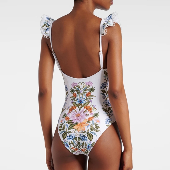 Farm Rio Ruffled Swimsuit One Piece NWT Sz XS - Picture 2 of 5